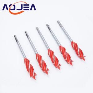 4 Flute Woodworking Carbide Bit Auger Bits for Deep Hole Drilling