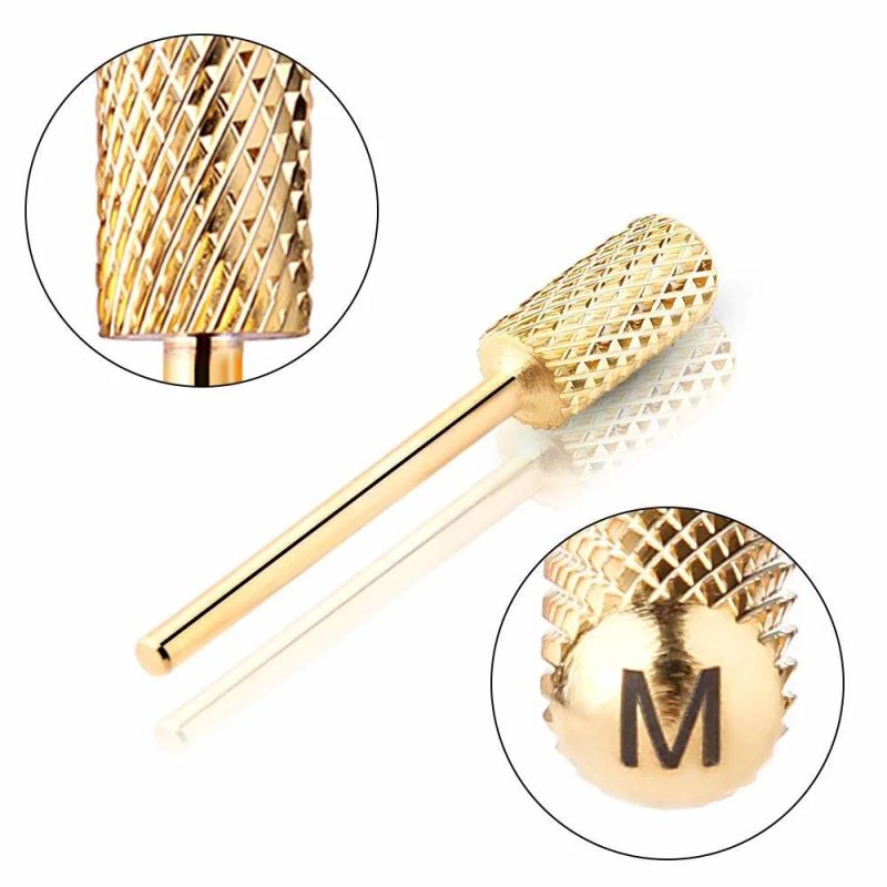 Electric Gold Carbide Nail Drill File Broach Bit