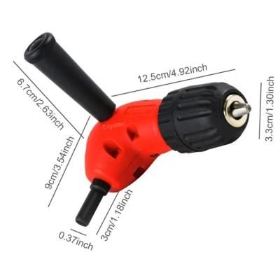 Cordless Right Angle Drill Attachment Adapter 90 Degree Handle Chuck 3/8 Inch Keyed Chuck