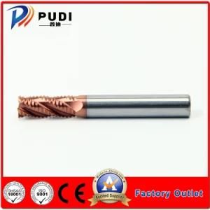 60mm Overall Length HRC&lt;54 Tungsten Carbide 4flutes Rough Leather Mill