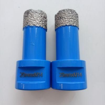 Hot Sale 20mm M14 Vacuum Brazed Diamond Hole Saw Drill Bit Drilling Stone Tiles