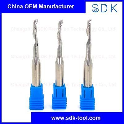 HSS-M42 Single Flute End Mill Dlc Coating for Aluminium Door and Coating