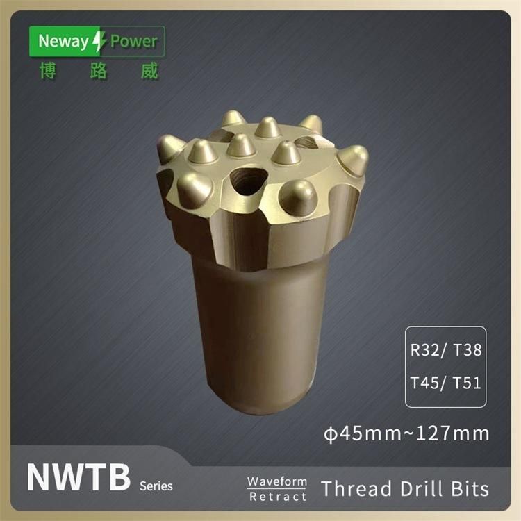 45mm R32 Thread Drilling Tools Drill Button Bits