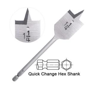 HSS Drill Bits Factory Customized Quick Change Tapered Wood Spade Twist Drill Bit
