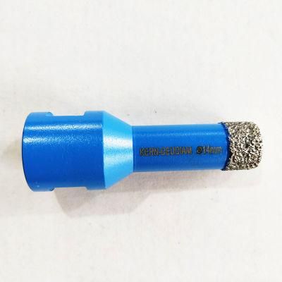 Od14mm Vacuum Brazed Diamond Drilling Core Bit with M14 Thread for Ceramic