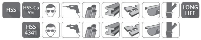 3 Flute 90 Deg. Countersink, 1/4" Quick Chang Shank, HSS / HSS-Co Gold