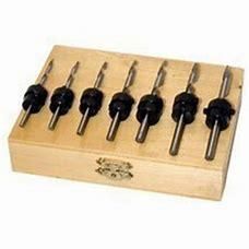 7 PCS Round Shank 4 Flute HSS Wood Countersink Drill Bit Set for Wood Screw