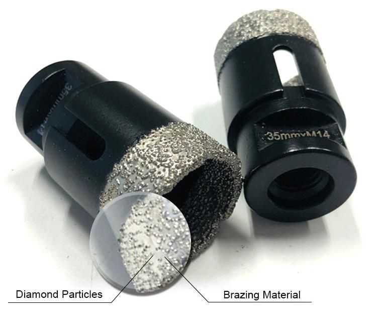 1-3/8 Inch  Vacuum Brazed Diamond  Core Drill Bits for Porcelain