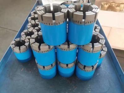 Bq Nq Hq Pq Diamond Core Drilling Bit for Well and Geologic Drilling Diamond Impregnated Core Drill Bit with Reaming Shell