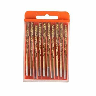 10PCS Drill Bit Set High Quality HSS Straight Shank Twist Drill Set for Metal Drilling