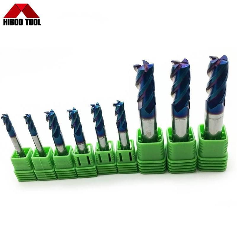 Four Flutes HRC65 Nano Coated Square Milling Cutter