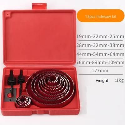 13PCS High Carbon Steel Wood Hole Saw Kit (SED-WHS-S13)