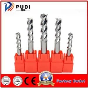 3 Flutes Solid Carbide Uncoated Flat Spiral End Mill for Aluminium