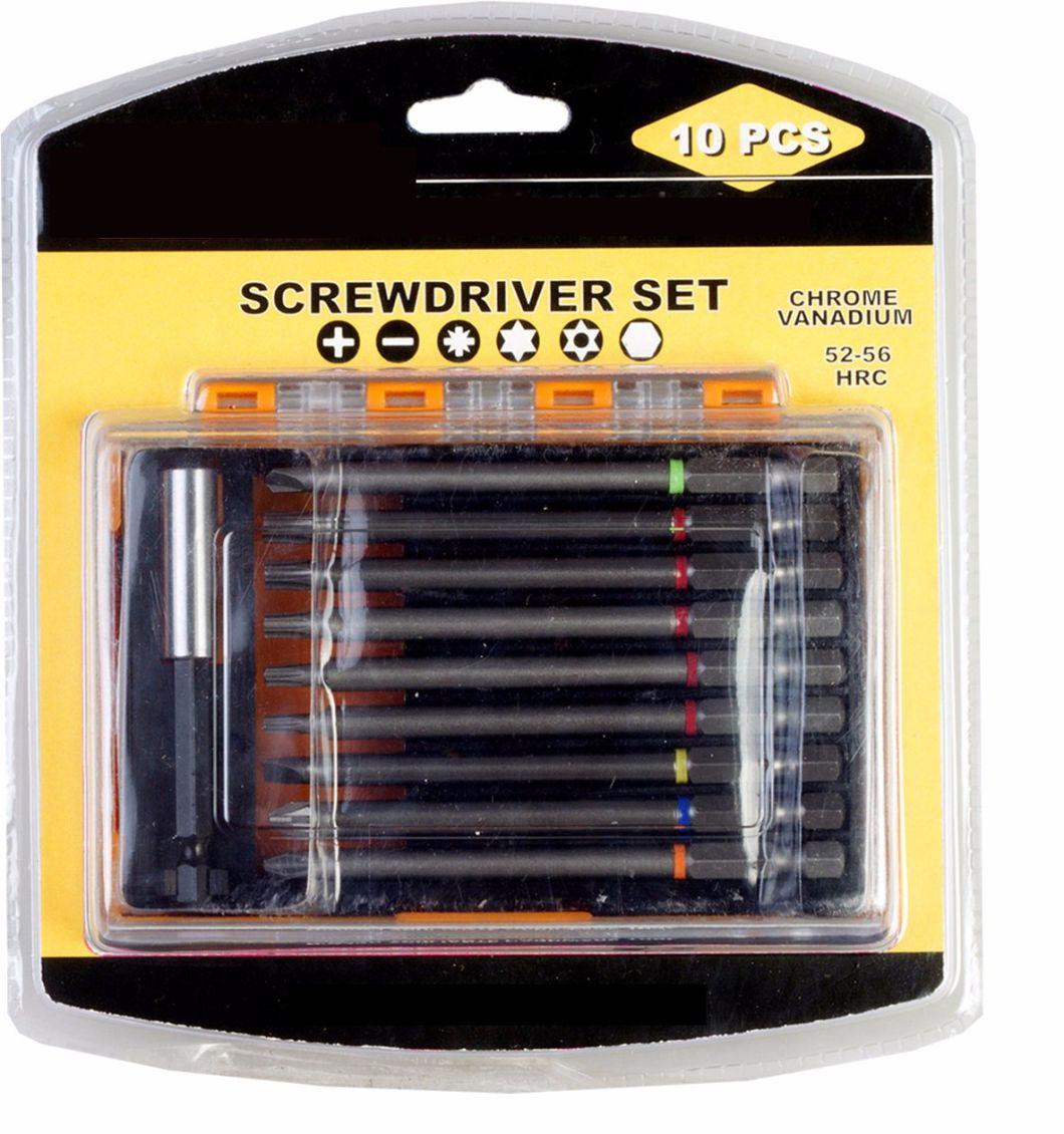 10PCS Megnetic Screw Driver Bit Set for Wood Working