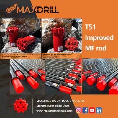 Maxdrill T51 102mm Hard Drilling Bits Thread Button Bit for Mining