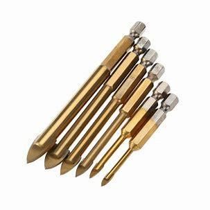 Glass Drill Bits Brown Finish Hex Shank (GD-006)