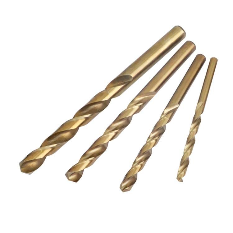 HSS6542 Cobalt Straight Shank Twist Drill Bits Tin Coating