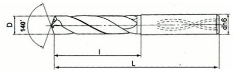 Extra Long Flute Solid Carbide Drill Bits with Tin-Coated (SED-CDB-ELT)