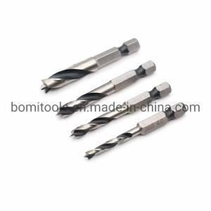 Power Tools HSS Drill Bits Customized Factory with 6 Piece Hex Shank Stubby Drill Bit