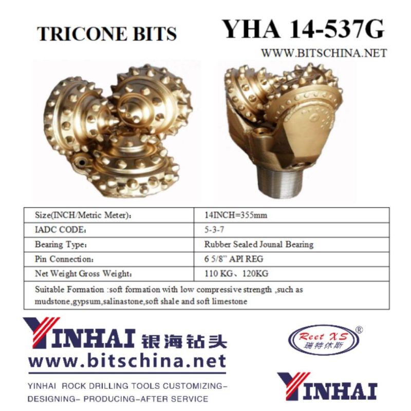 355mm Rock Drill Bit Roller Cone Bit for Soft Formation