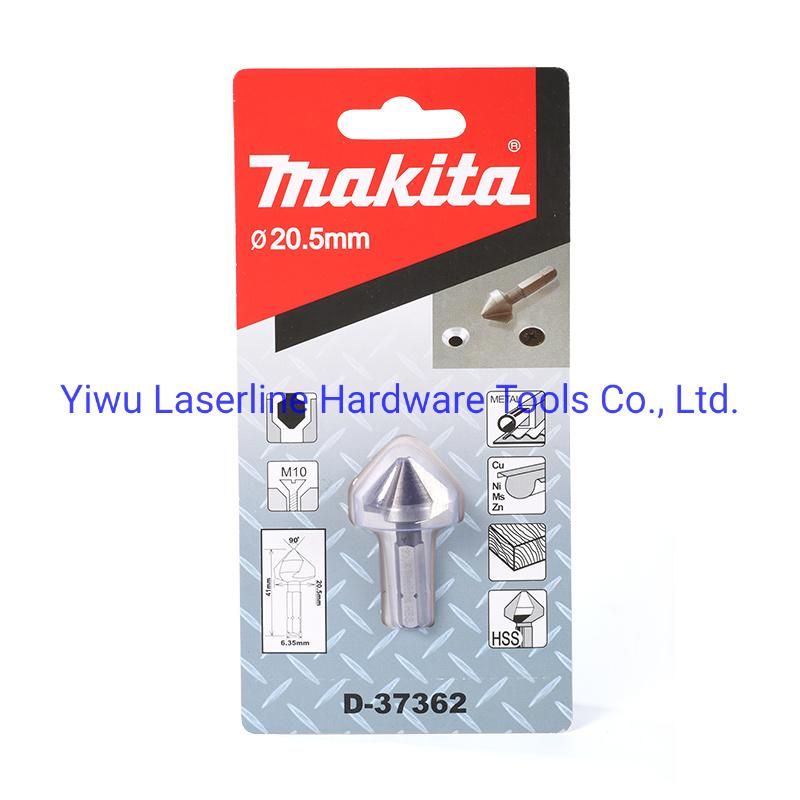 Original Makita 3 Flutes Countersink Drill Bits for Chamfering Hole