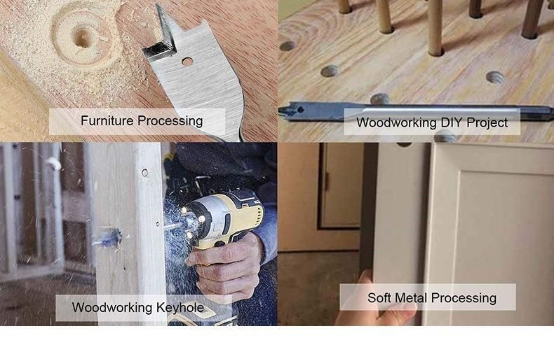 8PCS Wood Spade Drill Bits Wood Flat Drill Bits Set (SED-FD8)