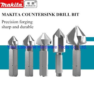 Original Makita 3 Flutes Countersink Drill Bits for Chamfering Hole