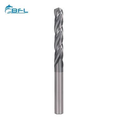 Bfl HRC60 Tungsten Solid Carbide 3 Flute Twist Inner Hole Drill Bit with Coolant Hole for CNC Machine Drilling