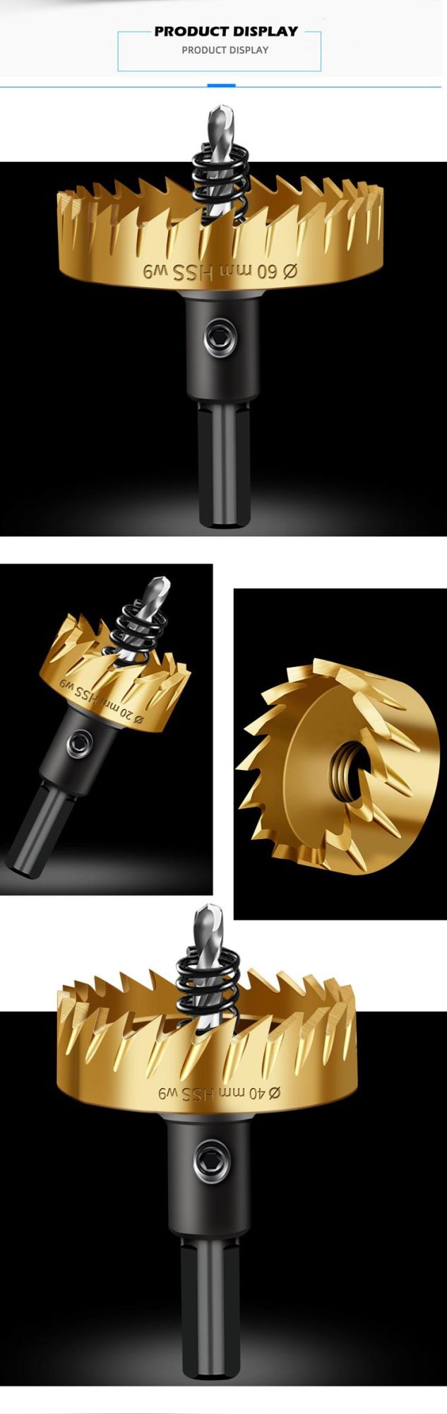 Titanium Coated HSS Drill Bit Hole Saw for Metal Drilling