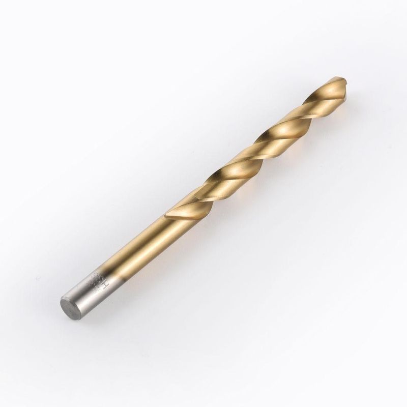 High-Speed Steel Titanium-Plated Twist Drills with Straight Shank Hand