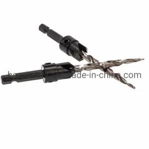 Power Tools HSS Drills Bits Hex Shank with Countersink Tapered Wood Drill Bit