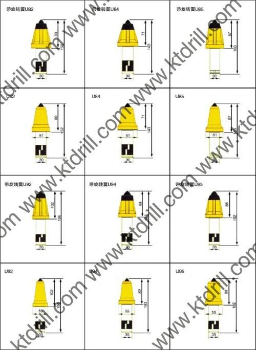 Pilling Tools Bullet Teeth for Hard Drilling Work