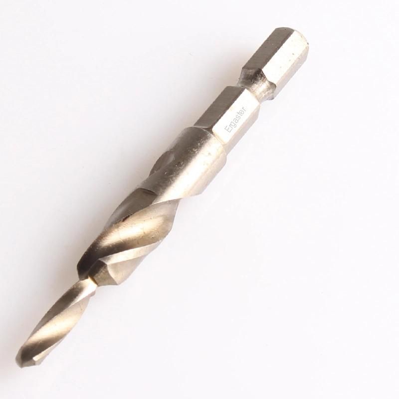 DIN8378 Hex Shank 90 Degree HSS Subland Two Step Twist Drill Bit for Metal Drilling