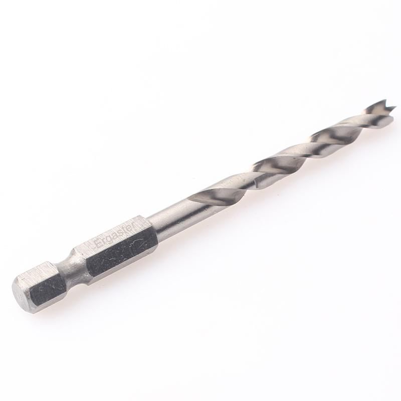 HSS Hex Shank Edge Ground Wood Brad Point Drill Bit