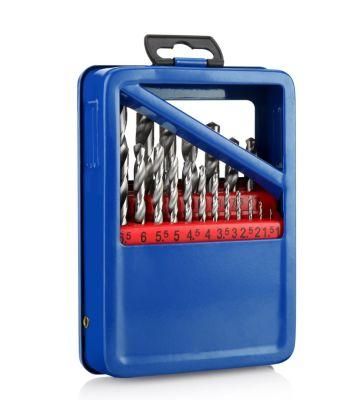 19 PCS/25 PCS HSS Twist Drill Bit Set High Speed Steel Drill Bit Titanium Coated HSS Bits