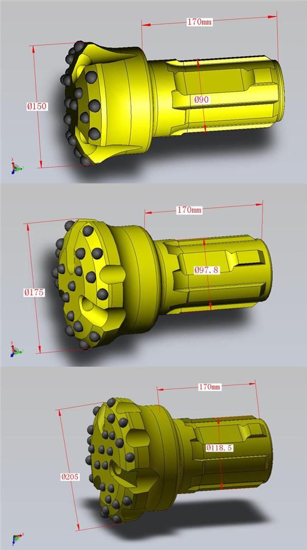 Low Pressure Down The Hole DTH Drill Bits for DTH Drill Machine