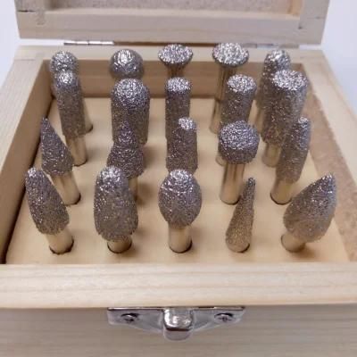 Stone Carving Power Tools Vacuum Brazed Diamond Mounted Points Set for Granite Marble Stone