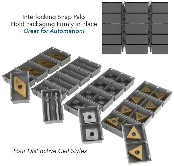 ABS Plastic Insert Split Packaging Box for Carbide CNC Blades