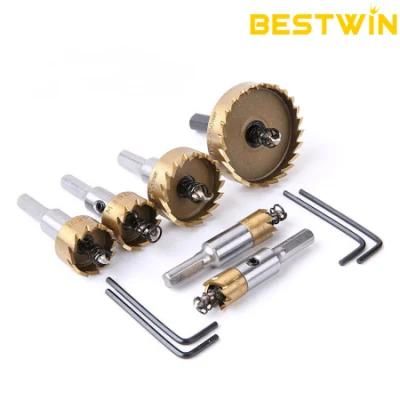 Titanium Plating HSS Hole Saw Drill Bits Set Stainless Steel High Speed Steel Hole Opener