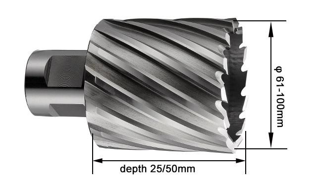 31.75mm Weldon Shank HSS Magnetic Core Drill