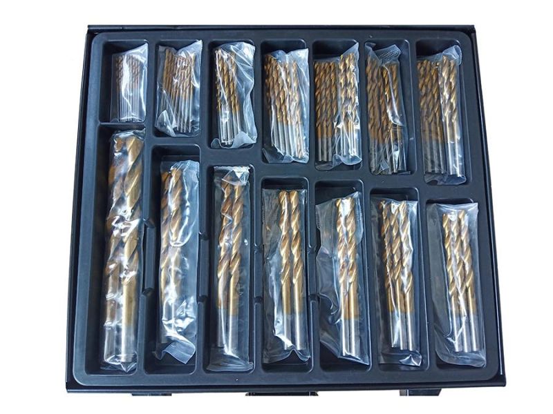 99PCS HSS Tin Straight Twist Drill Bits 1.5-10.0mm Set Kit