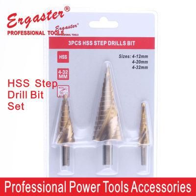 Metric Spiral Flute Hex Shank HSS Step Drill Set 3PCE