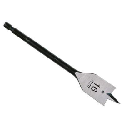 Flat Wood Spade Drill Bit with Cutting Groove and Larger Shank