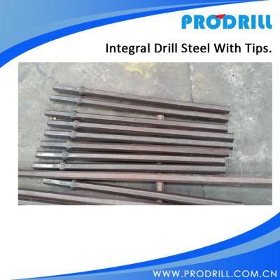 Integral Drill Rod Without Tips Hex22*108, Length 900mm, 1220mm