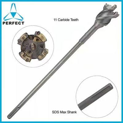 SDS Max Concrete Milling Cutter Tunnel Drill Bit for Deep Large Hole in Brick Block Concrete