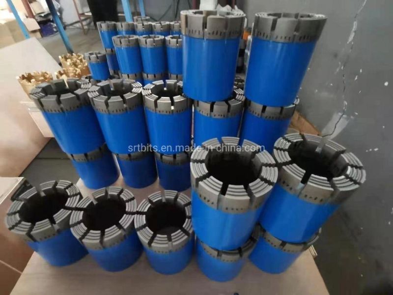 Bq Nq Hq Pq Diamond Core Drilling Bit for Well and Geologic Drilling Diamond Impregnated Core Drill Bit with Reaming Shell