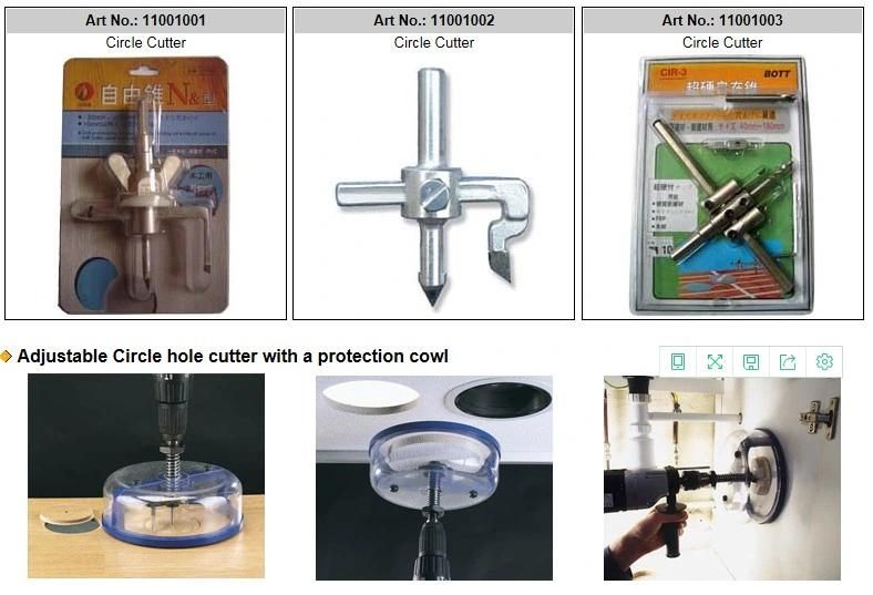 40mm-300mm Adjustable Circle Hole Saw Drlling Rig with Dust Cover