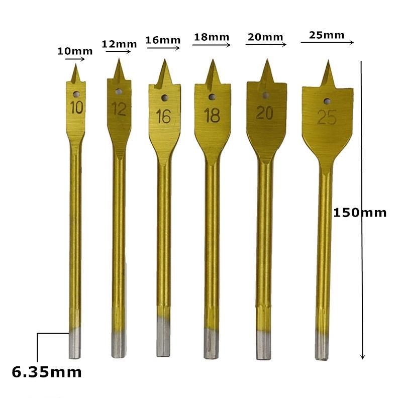 Woodworking Flat Drill, Three-Point Drill, Hexagon Handle Keyhole Drill, Wood Board Drill, Reaming Drill