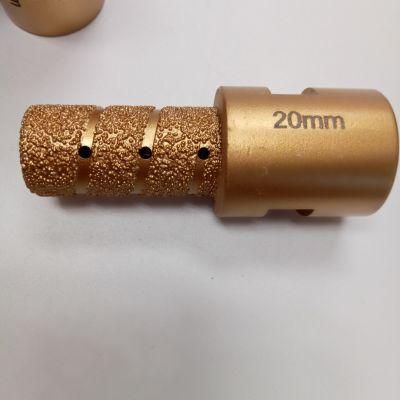 20mm Vacuum Brazed Diamond Milling Finger Bits Cutting Hardness Sandstone M14