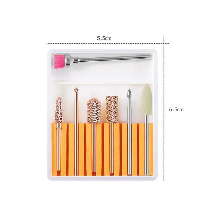 Wholesale 7PCS Nail Drill Machine Carbide Bit Kit, Manicure Grinder Equipment Head Set Nails